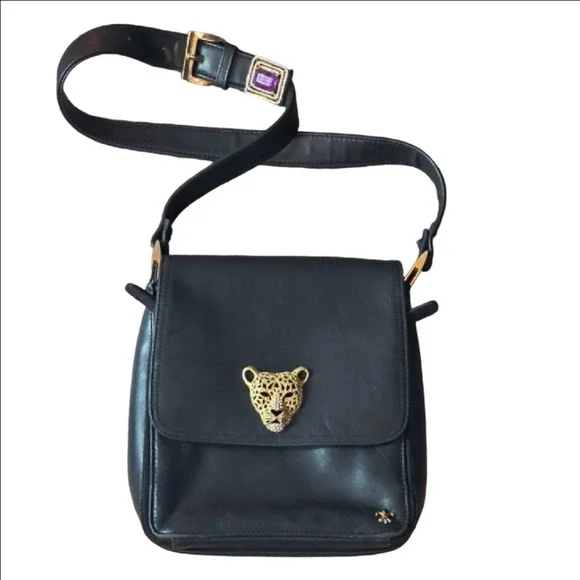 Black and Gold Crossbody Bag Handmade - Picture 1 of 14